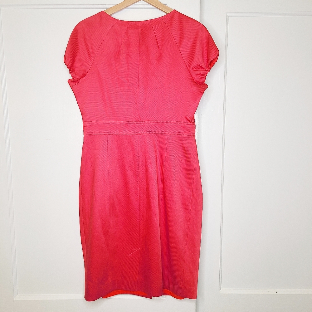 Tibi Pink Button Front Sheath Dress with Pockets - Picture 5 of 7